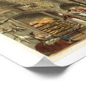 古代のキッチン、ウィンザー城、ウィリー彫り ポスター (角)