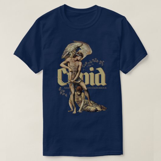 古代のキューピッド武装と危険 Tシャツ (デザイン正面)