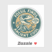 古代のクールなTレックス考古学の化石発見 シール (シート)