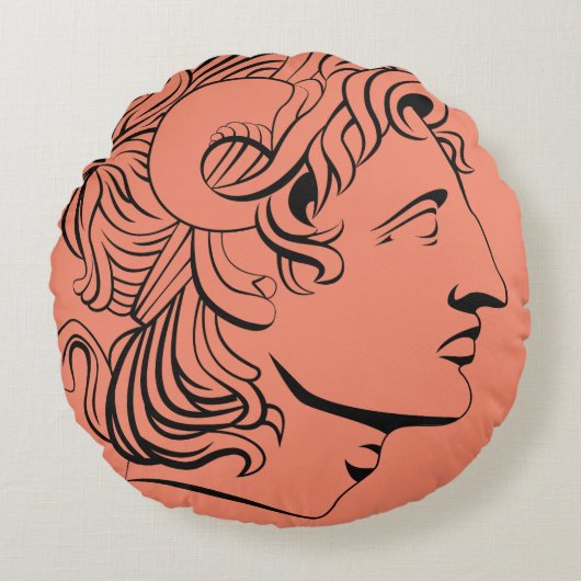 古代のコイン枕 ラウンドクッション (正面)