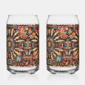 古代のシアンアステカの"夢"飲料缶グラスSe ガラス缶 (裏面)