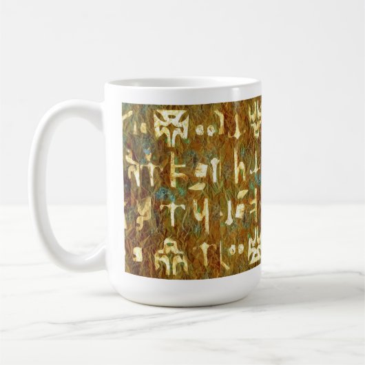 古代のシグナル 抽象幾何学 コーヒーマグカップ (左)