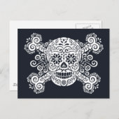 古代のスイートスケルトン&クロスボーン ポストカード (正面/裏面)