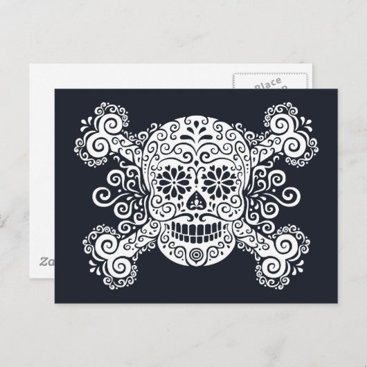 古代のスイートスケルトン＆クロスボーン ポストカード (正面/裏面)