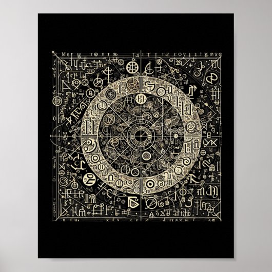 古代のスクリプトシンボル ポスター (正面)