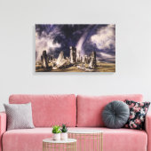 古代のストーンヘンジ記念碑(ジョン・巡査) キャンバスプリント (インサイチュ (リビング))