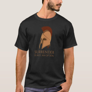 古代のスパルタンのヘルメット降伏はオプションではない Tシャツ