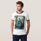 古代のセージ山の知恵の芸術 Tシャツ (正面フル)