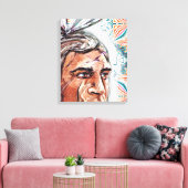 古代のチーフタンとフラクタル模様 キャンバスプリント (インサイチュ (リビング))