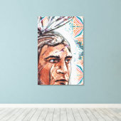 古代のチーフタンとフラクタル模様 キャンバスプリント (インサイチュ (ウッドフロア))