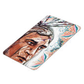 古代のチーフタンとフラクタル模様 マグネット (左側)