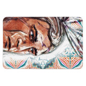 古代のチーフタンとフラクタル模様 マグネット (横)