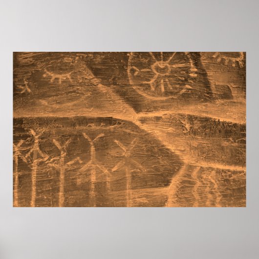 古代のデザイン洞窟の壁に。アンティクの歴史 ポスター (正面)