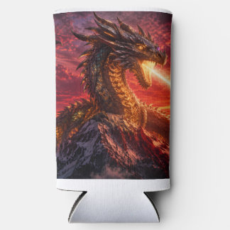 古代のドラゴンが守護する聖なる山 スリム缶クーラー
