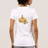古代のドラゴンとダンマ・ホイールの女性用Tシャツ -  Tシャツ (裏面)