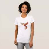 古代のドラゴンとダンマ・ホイールの女性用Tシャツ -  Tシャツ (正面フル)