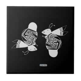 古代のハチ絵を描は タイル