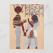 古代のファラオと女王の神々しいポストカード ポストカード (正面)