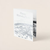 古代のフットブリッジペンシラートモノクロ 箔カード (正面)