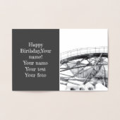 古代のフットブリッジペンシラートモノクロ 箔カード (内部)