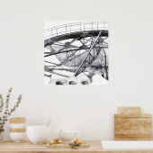 古代のフットブリッジペンシラート ポスター (キッチン)