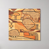 古代のロックアート キャンバスプリント (正面)