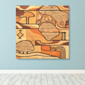 古代のロックアート キャンバスプリント (インサイチュ (ウッドフロア))