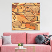 古代のロックアート キャンバスプリント (インサイチュ (リビング))