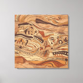 古代のロックアート キャンバスプリント (正面)