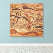 古代のロックアート キャンバスプリント (インサイチュ (ウッドフロア))