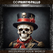 古代の一般的なスカル軍服、トップハット 薄葉紙