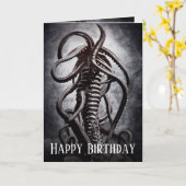 古代の不気味なエイリアン カード (黄色い花)