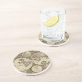 古代の世界地図の飲料 コースター (側面)