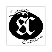 古代の中世ExLibrisモノグラムと署名 セルフインキングスタンプ (デザイン)