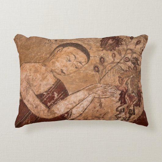 古代の仏教絵画 アクセントクッション (正面)