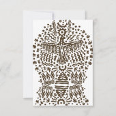 古代の伝説：巨大な鳥と部族のテント サンキューカード (正面)