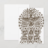 古代の伝説：巨大な鳥と部族のテント サンキューカード (正面/裏面)