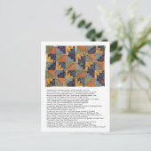 古代の割り段ダイヤモンドモチーフのはがき ポストカード (スタンド正面)