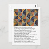 古代の割り段ダイヤモンドモチーフのはがき ポストカード (正面/裏面)