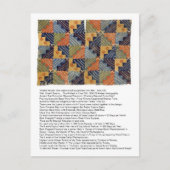 古代の割り段ダイヤモンドモチーフのはがき ポストカード (正面)