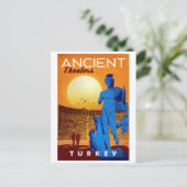 古代の劇場,トルコ,彫刻芸術,ヴィンテージ ポストカード (スタンド正面)