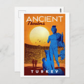 古代の劇場,トルコ,彫刻芸術,ヴィンテージ ポストカード (正面/裏面)