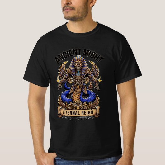 古代の力 永遠の統治 ファラオ Tシャツ (正面)