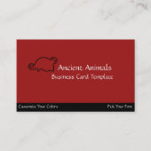 古代の動物 – ロゴシール 名刺 (正面)