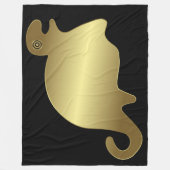 古代の動物 – 金ゴールドシール フリースブランケット (正面)