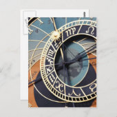 古代の占星時計チェコ時計。 ポストカード (正面/裏面)