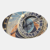 古代の占星時計チェコ時計。 楕円形シール (正面)