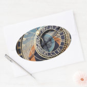 古代の占星時計チェコ時計。 楕円形シール (封筒)