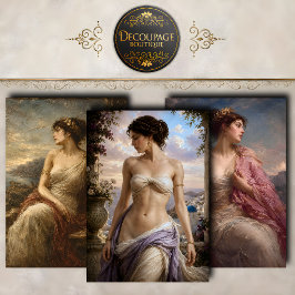古代の古典的な女性コレクション ラッピングペーパーシート