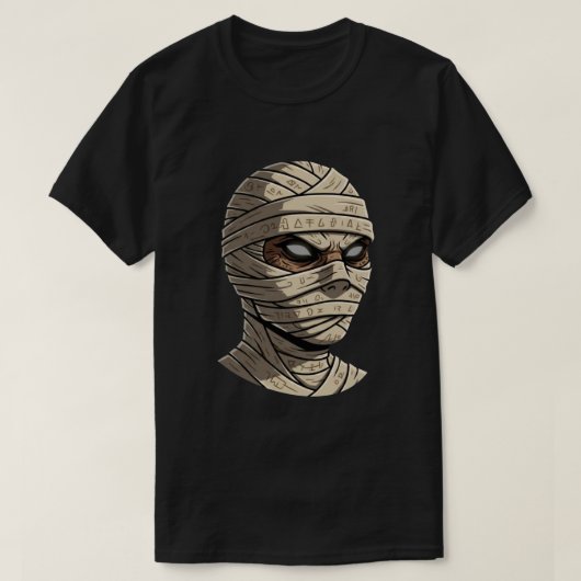 古代の呪われたミイラ - 神秘的なヒエログリフ Tシャツ (デザイン正面)